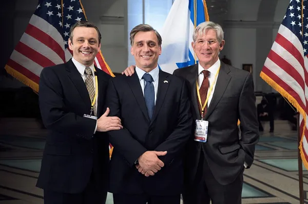 Michael Sheen, Lior Ashkenazi and Richard Gere in Norman: The Moderate Rise And Tragic Fall Of A New York Fixer